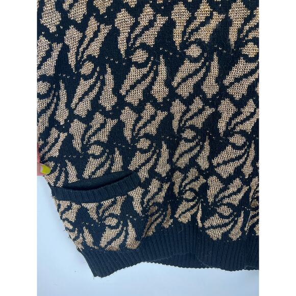 Black and Tan Retro Sweater  - Medium - Fits like L/XL - Picture 2 of 6